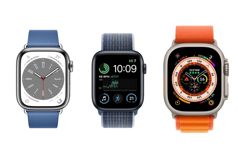 Часы Apple Watch 8, SE и Ultra.